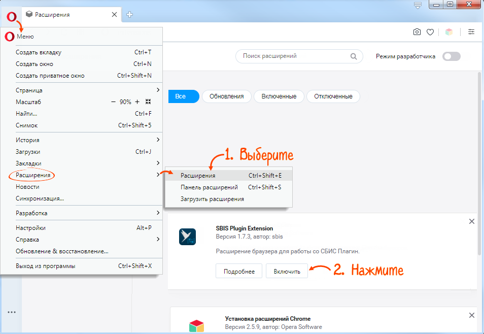 Включить расширения опера. Включить расширение. Расширения и плагины. Расширения браузера. СБИС плагин.